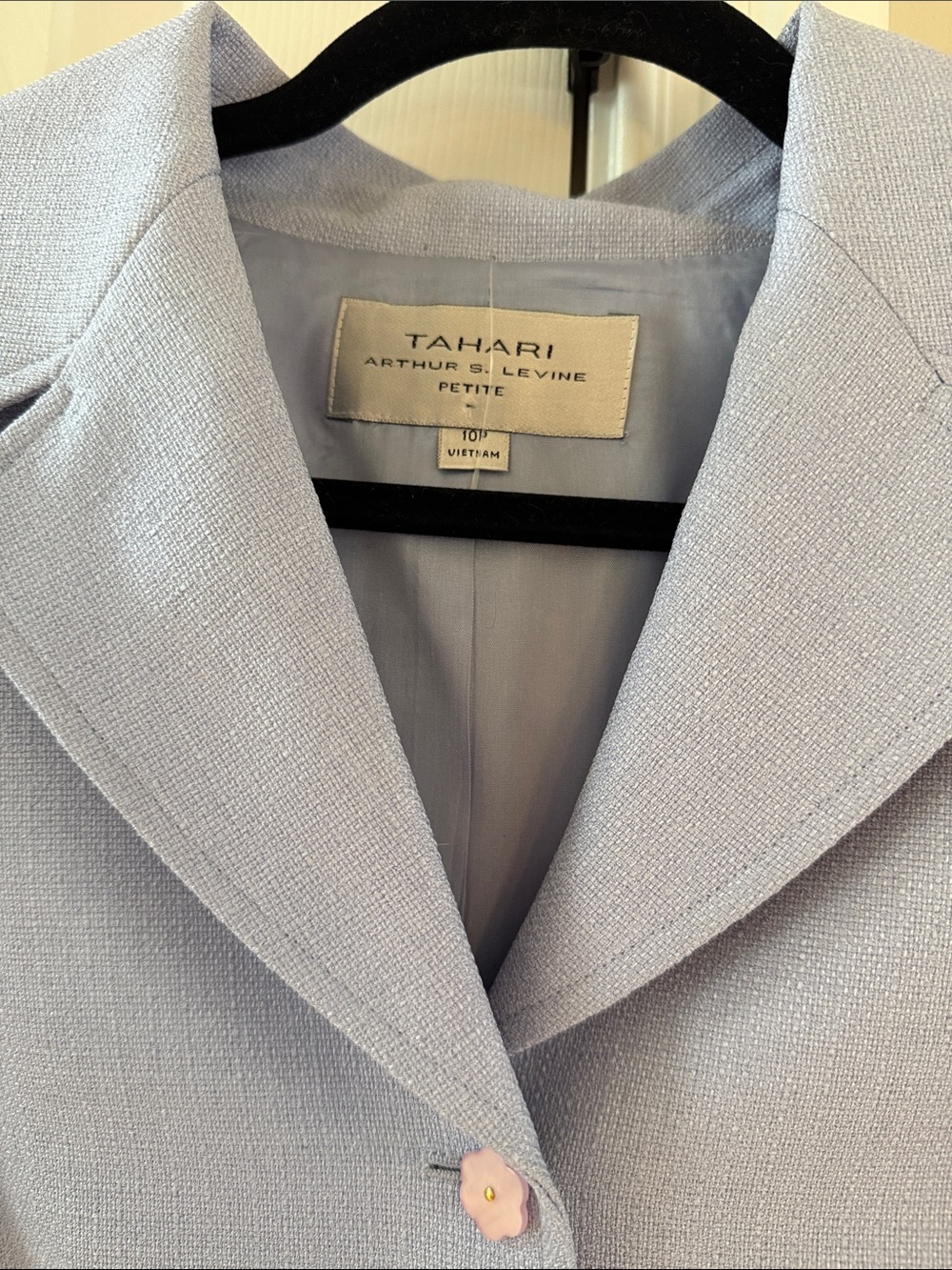 NWOT TAHARI  Pale Lavender Skirt Suit Beautiful  10p - Picture 3 of 10